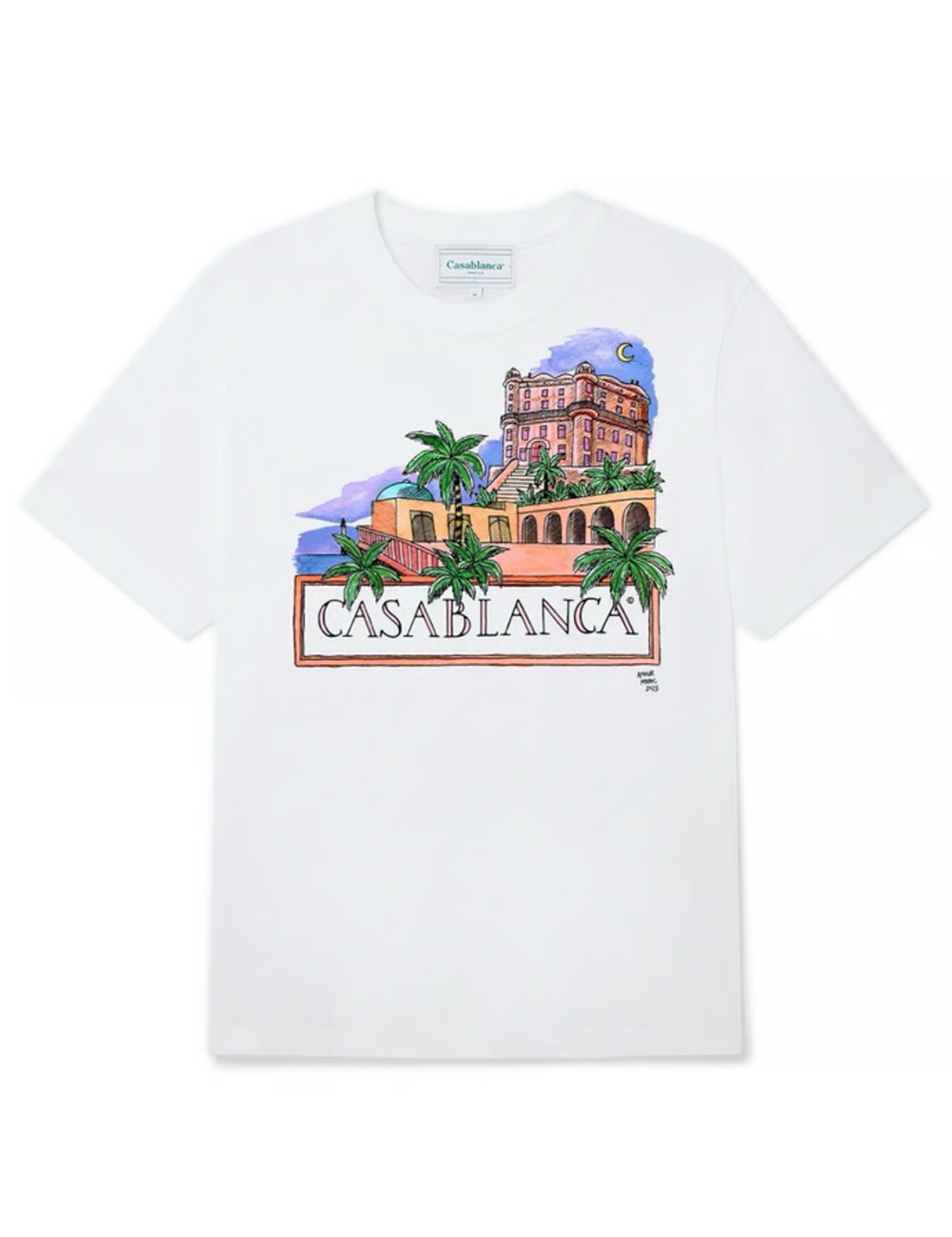 Casablanca Amour Maroc Printed T-Shirt White