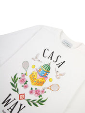 Casablanca Casa Way Design Cotton T-Shirt White