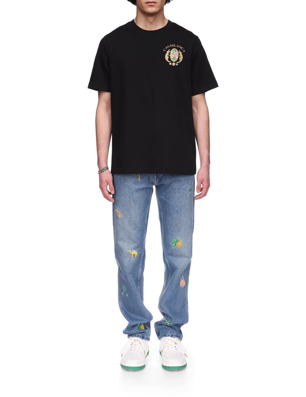 Casablanca Joyaux D'Afrique Tennis Club Printed T Shirt Black