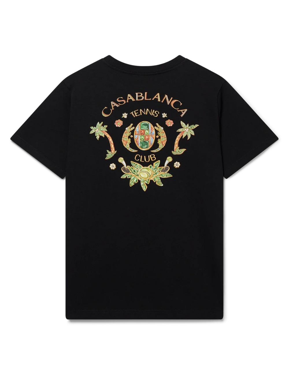 Casablanca Joyaux D'Afrique Tennis Club Printed T Shirt Black