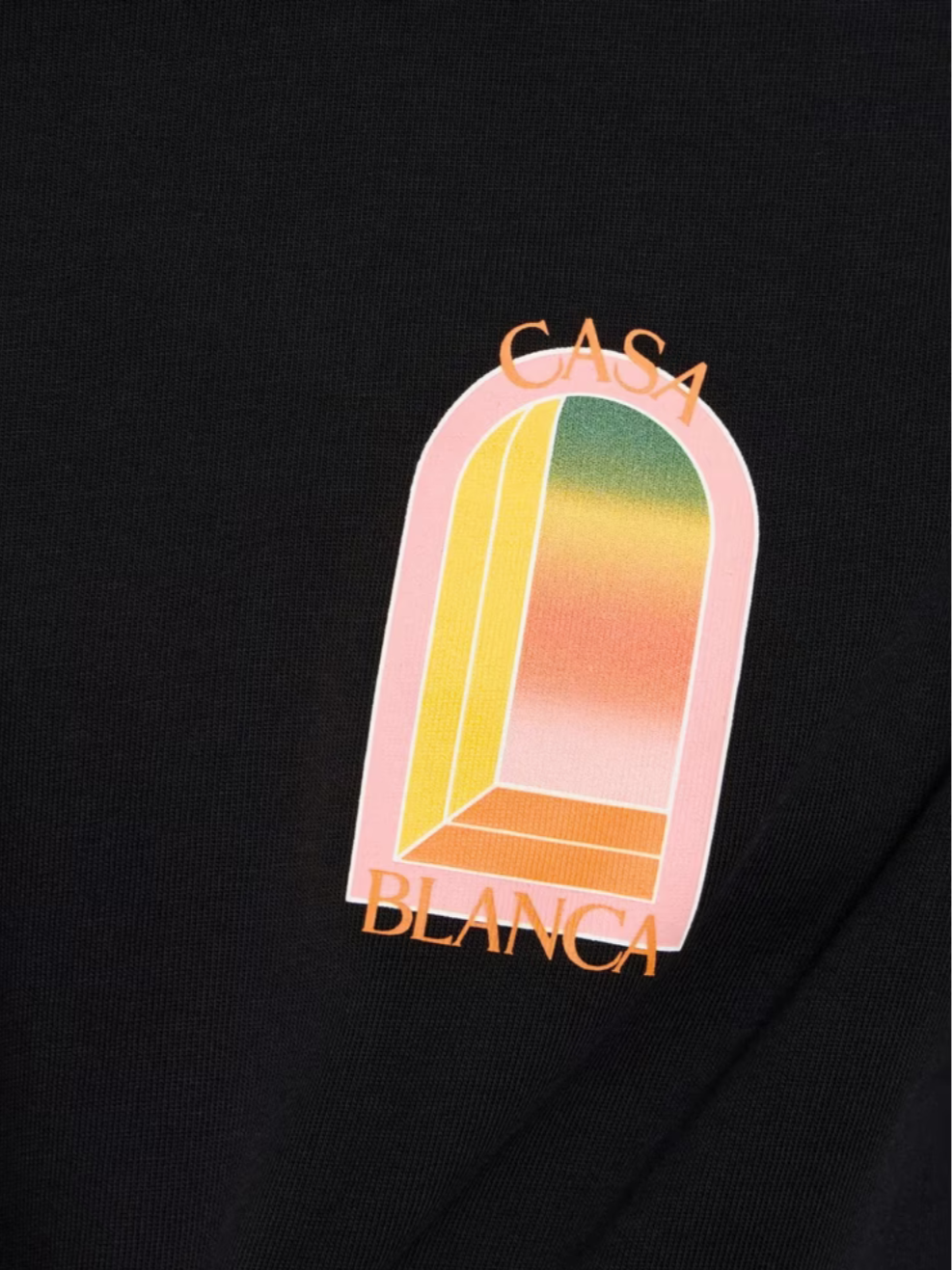 Casablanca L'Arche Gradient Logo Printed T-Shirt Black