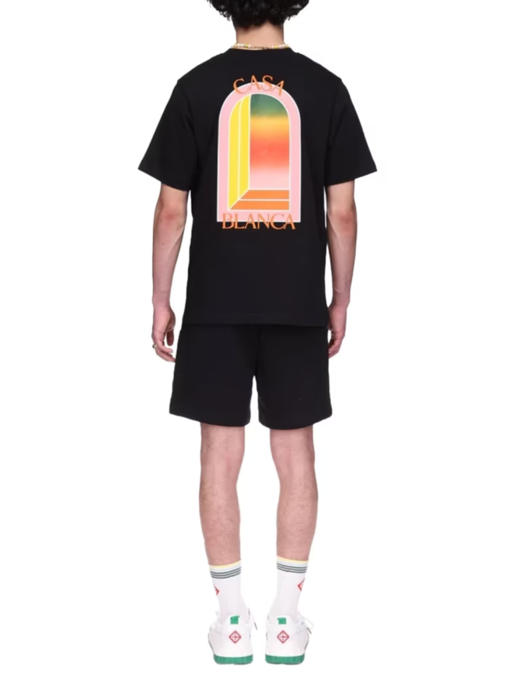 Casablanca L'Arche Gradient Logo Printed T-Shirt Black