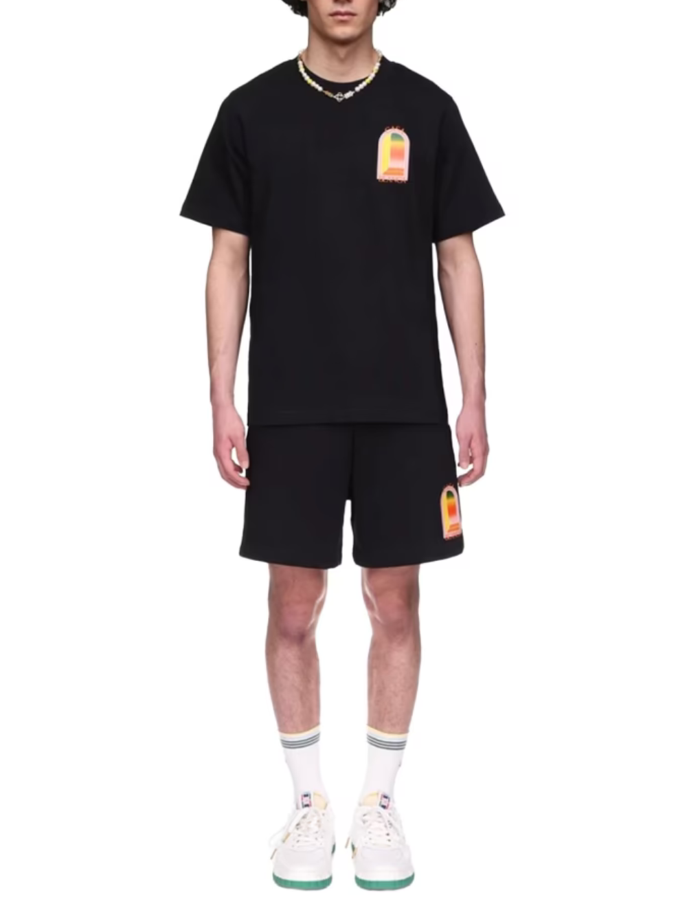 Casablanca L'Arche Gradient Logo Printed T-Shirt Black
