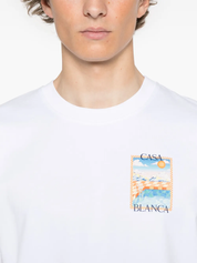 Casablanca Surreal Pool Crewneck Cotton-Jersey T-Shirt