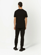 Dolce & Gabbana Silver Plaque Logo T-Shirt Black