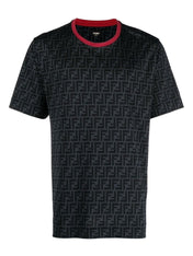 Fendi FF Zucca Print Monogram T-Shirt Grey