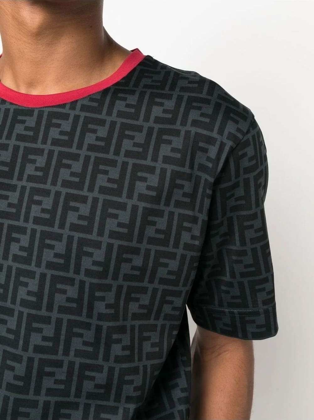 Fendi FF Zucca Print Monogram T-Shirt Black – - Main Image