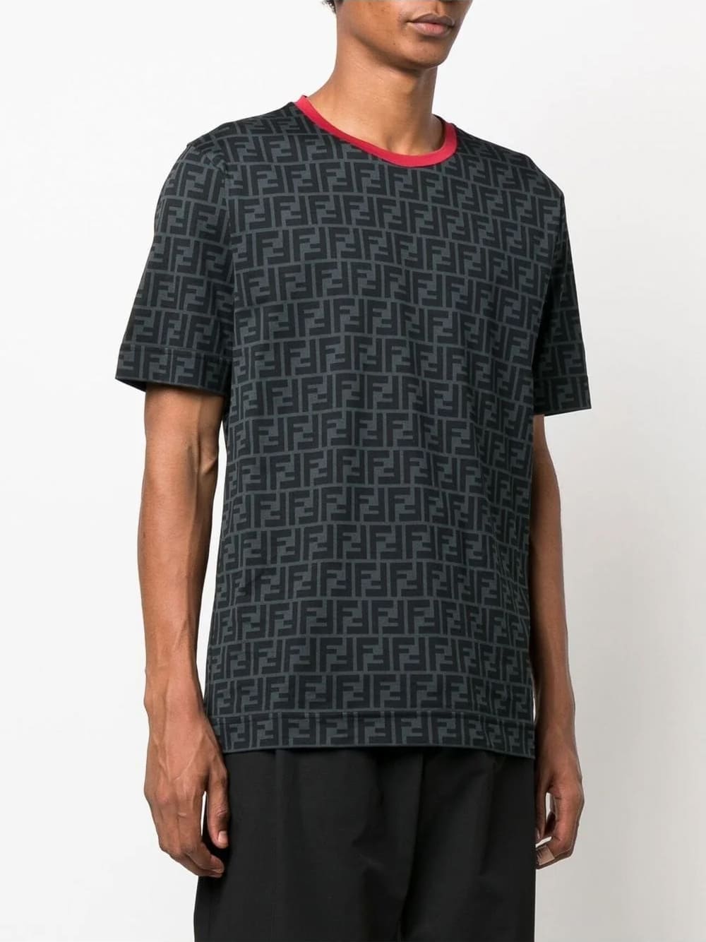 Fendi FF Zucca Print Monogram T-Shirt Black – - Main Image