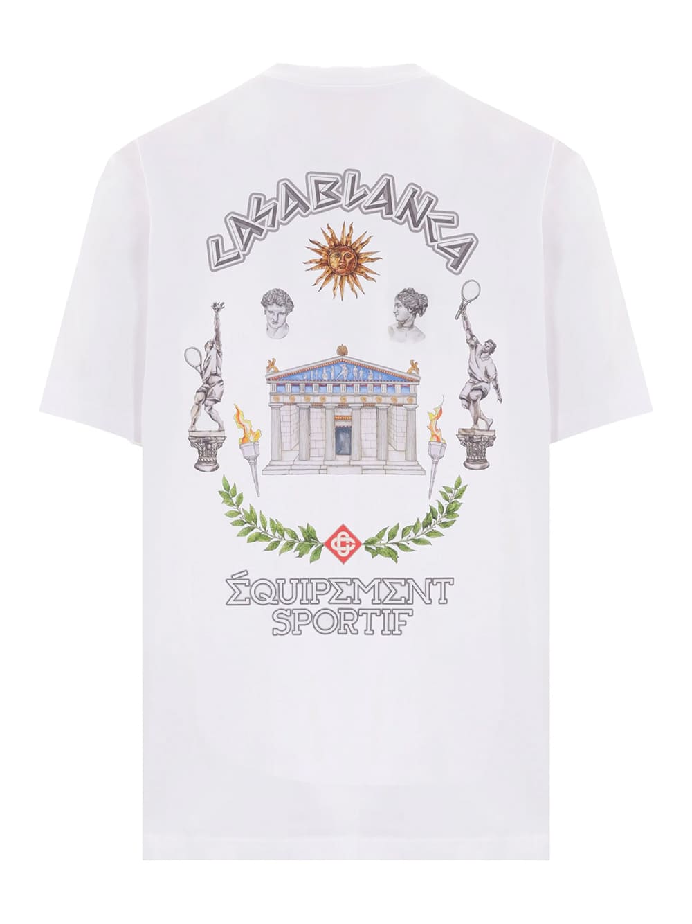 Casablanca Le Temple Du Sport Printed T-Shirt White