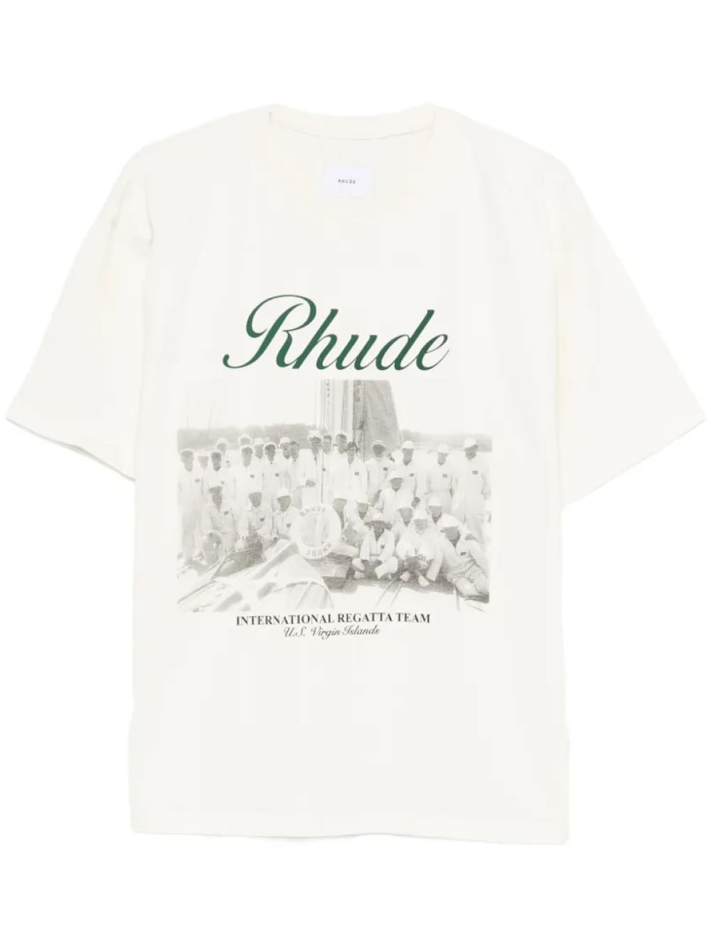 Virgin Islands Script Printed Cotton T Shirt
