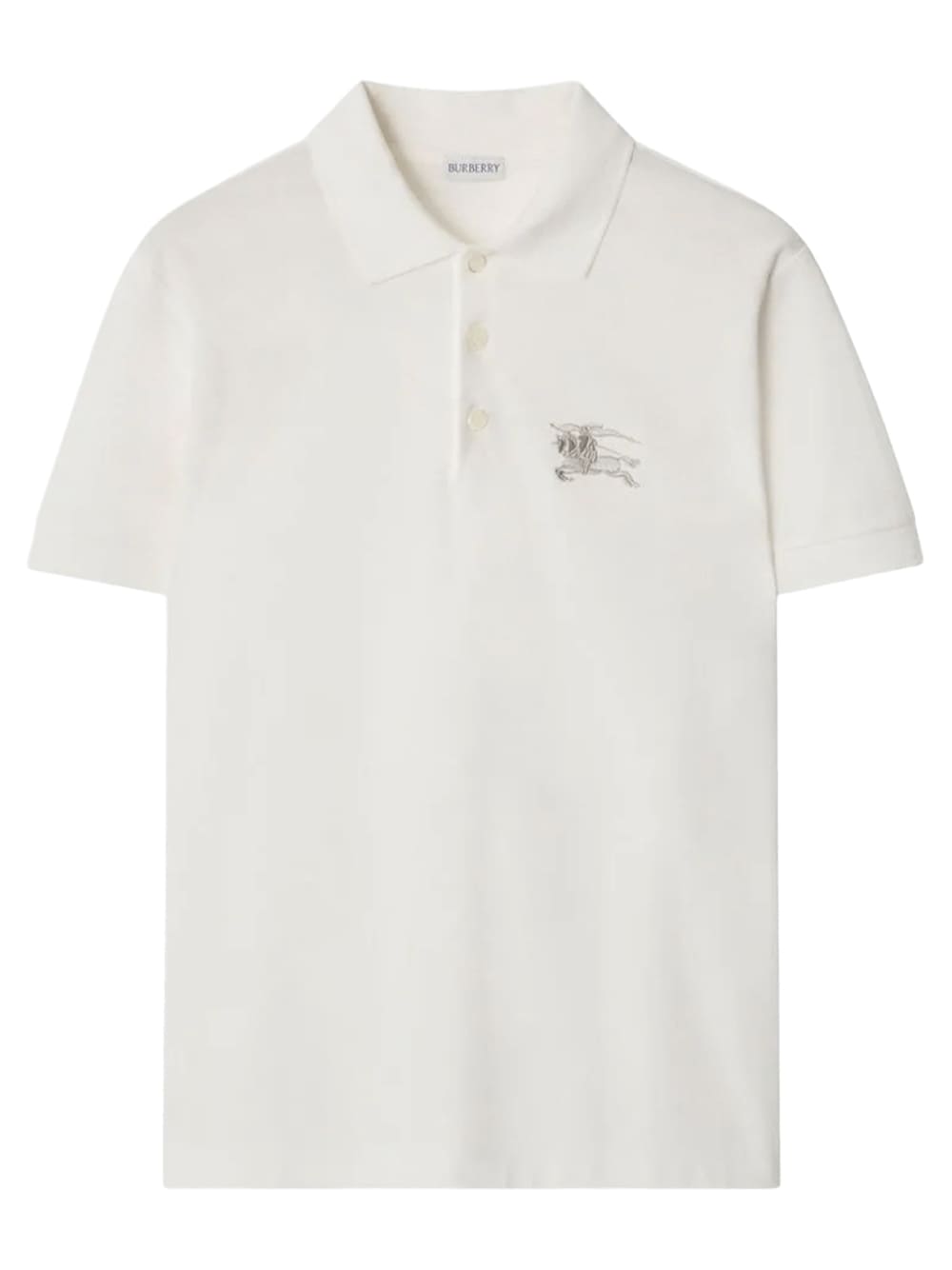 Burberry Knight Cotton Polo-Shirt White