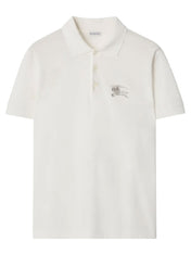 Burberry Knight Cotton Polo-Shirt White