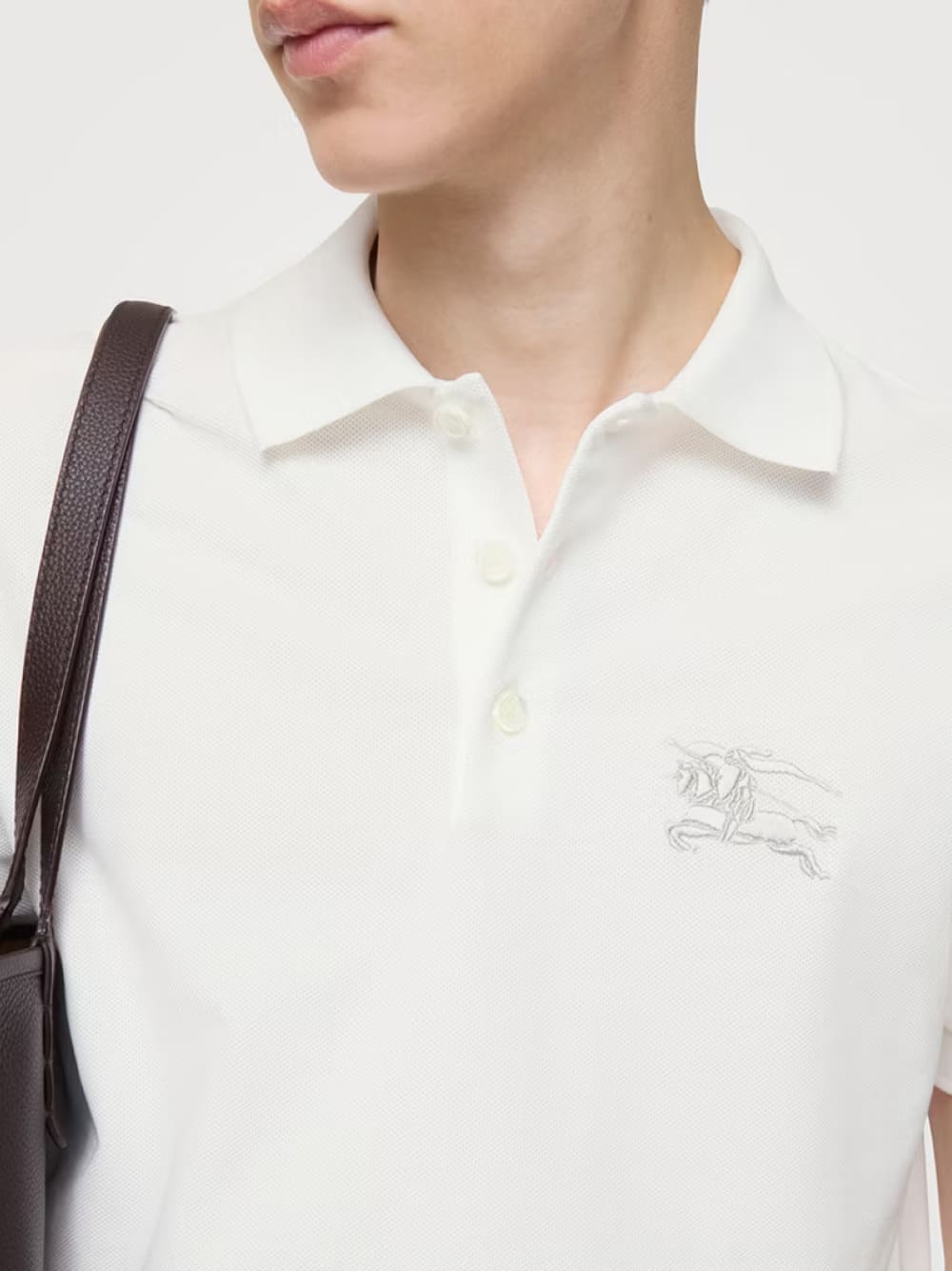 Burberry Knight Cotton Polo-Shirt White