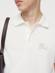 Burberry Knight Cotton Polo-Shirt White