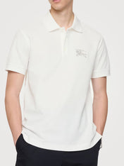 Burberry Knight Cotton Polo-Shirt White