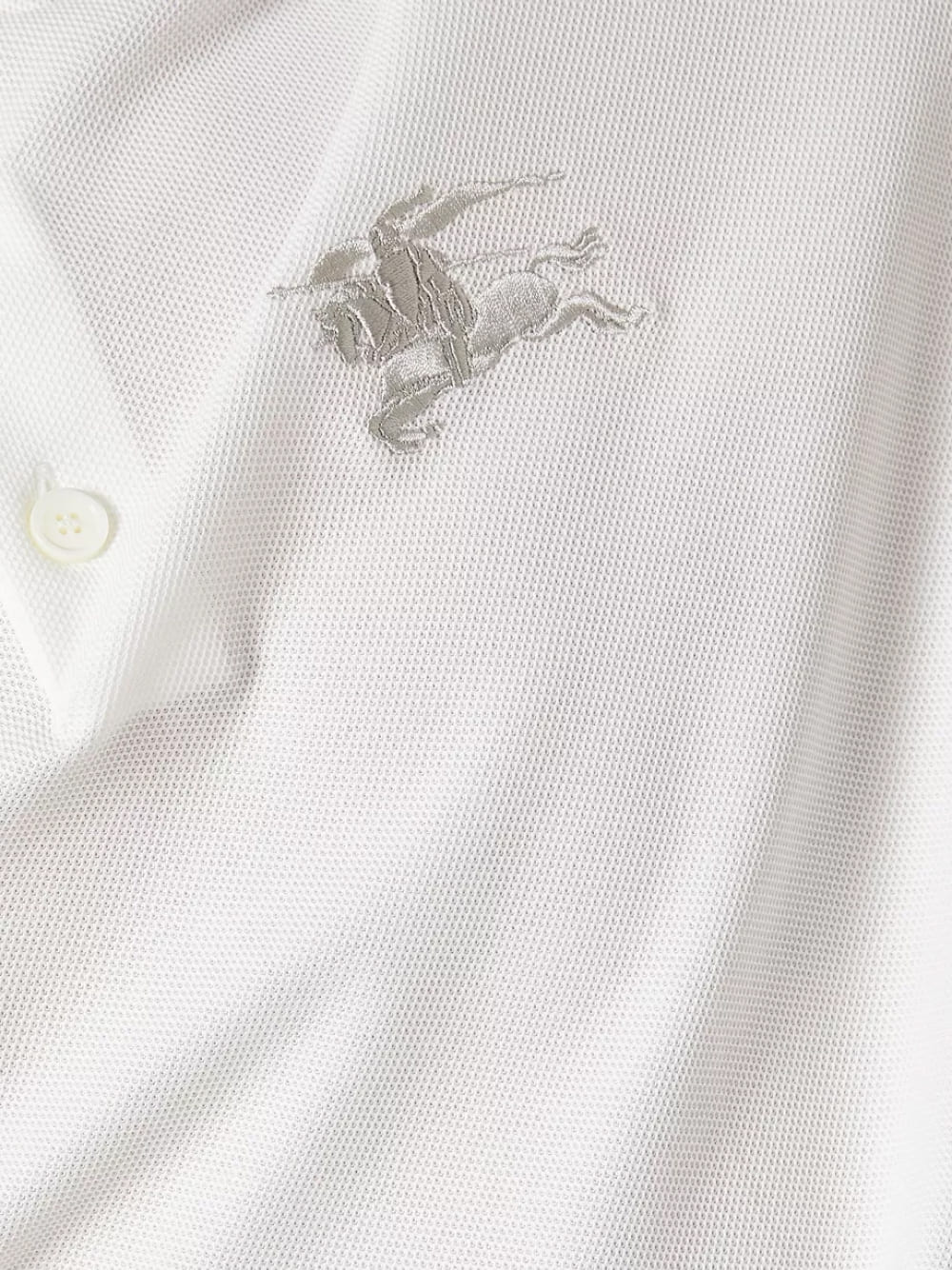 Burberry Knight Cotton Polo-Shirt White