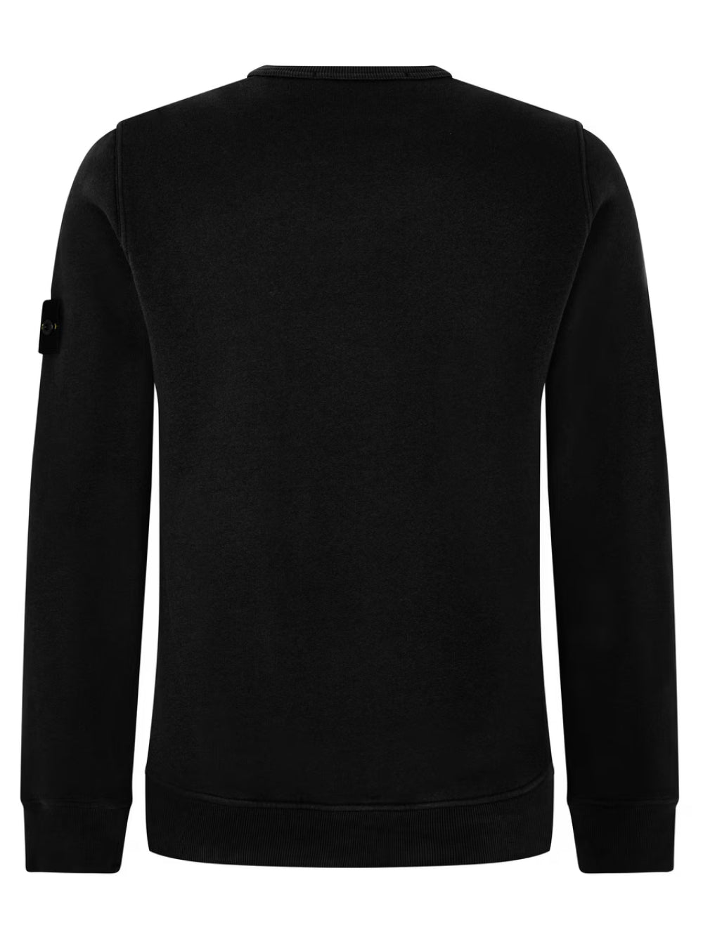 Stone Island Logo Patch Cotton Sweatshirt Black