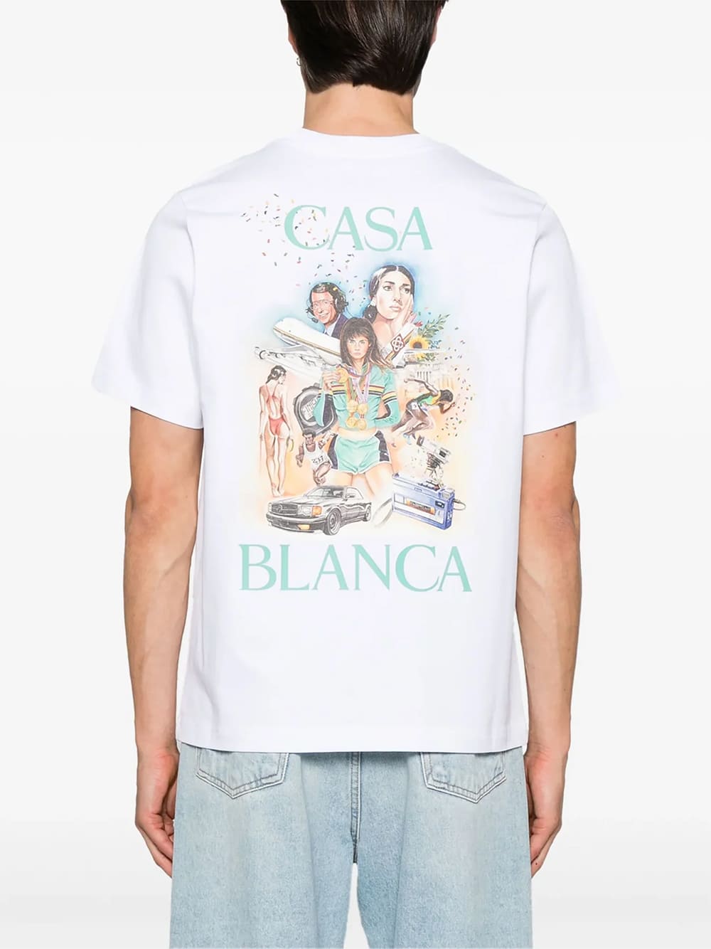 Casablanca Celebration Du Sport Printed T-Shirt White