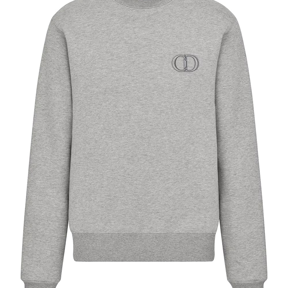 Dior CD Icon Sweatshirt Gray Cotton Fleece