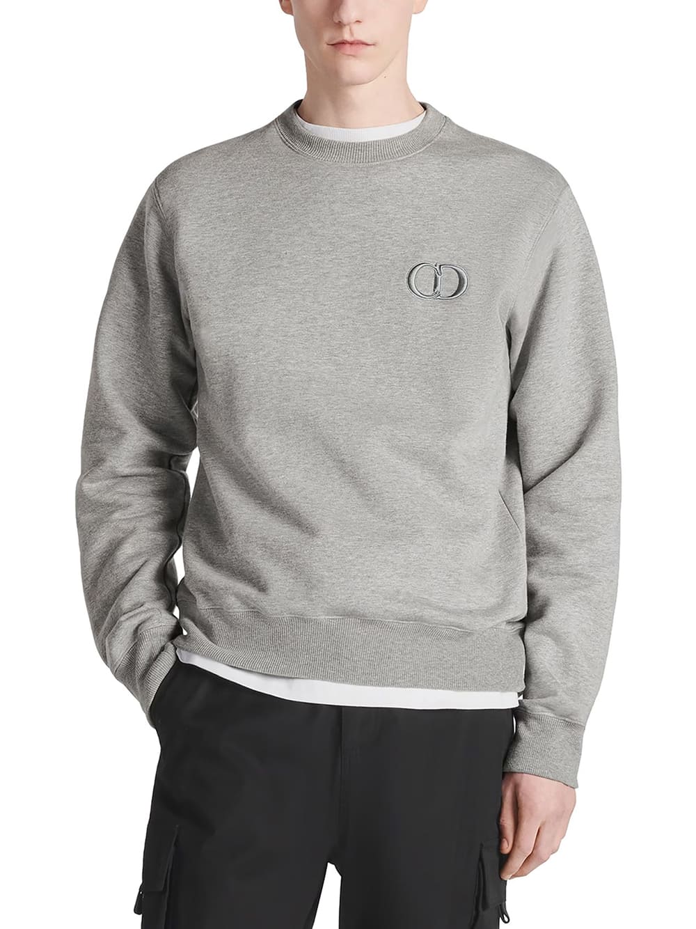 Dior CD Icon Sweatshirt Gray Cotton Fleece