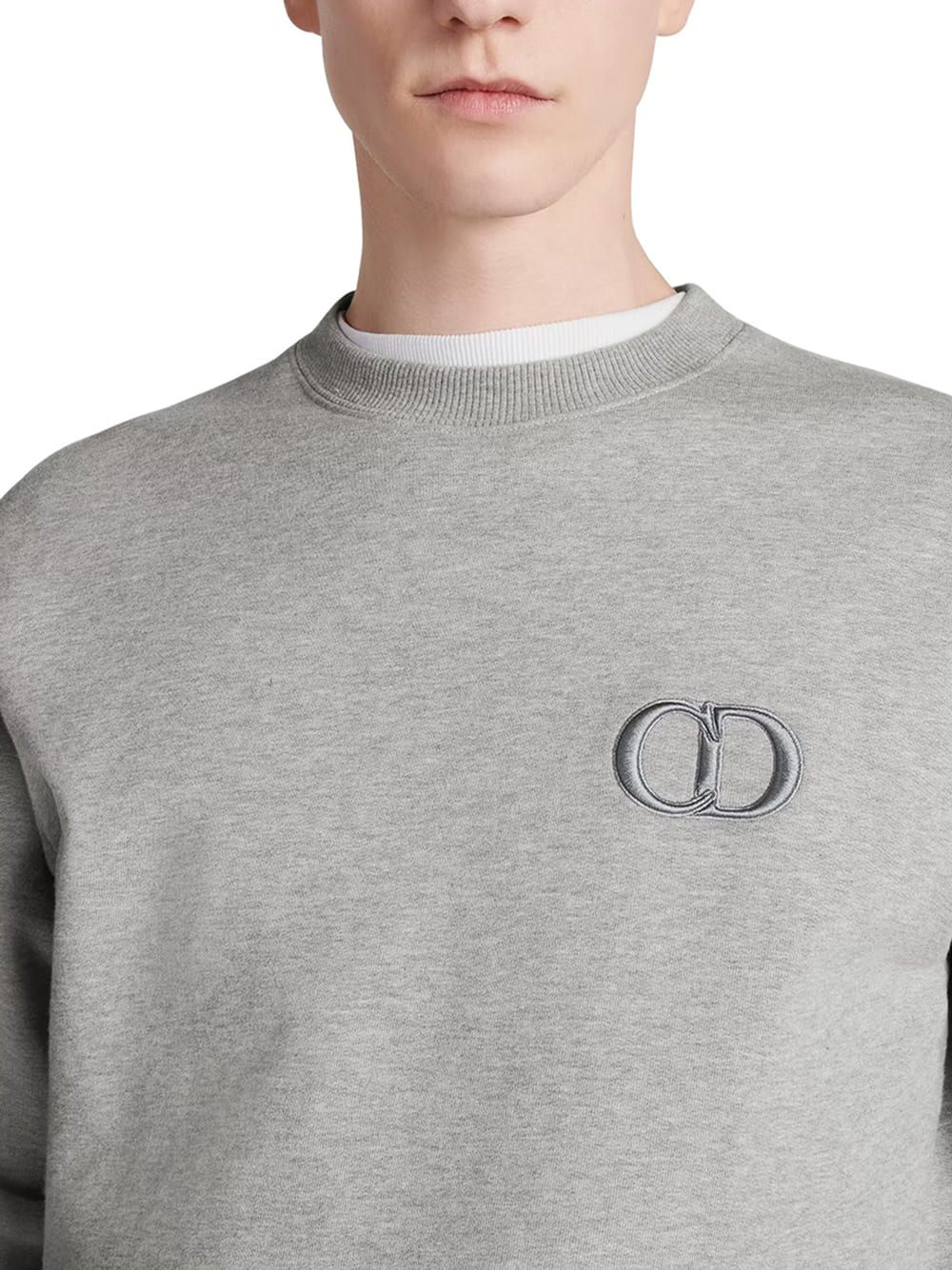 Dior CD Icon Sweatshirt Gray Cotton Fleece