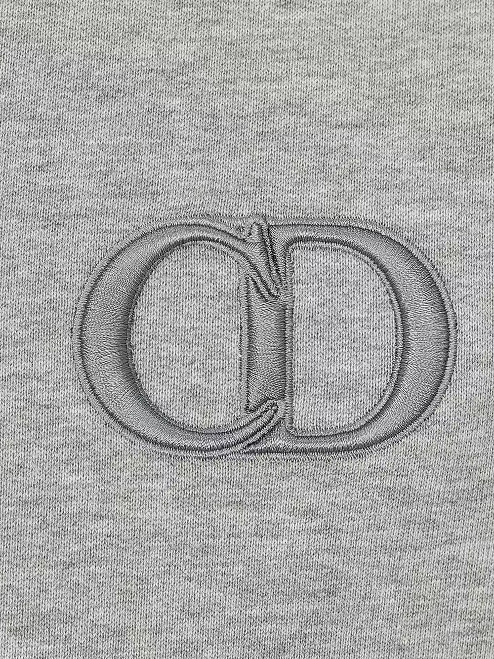 Dior CD Icon Sweatshirt Gray Cotton Fleece