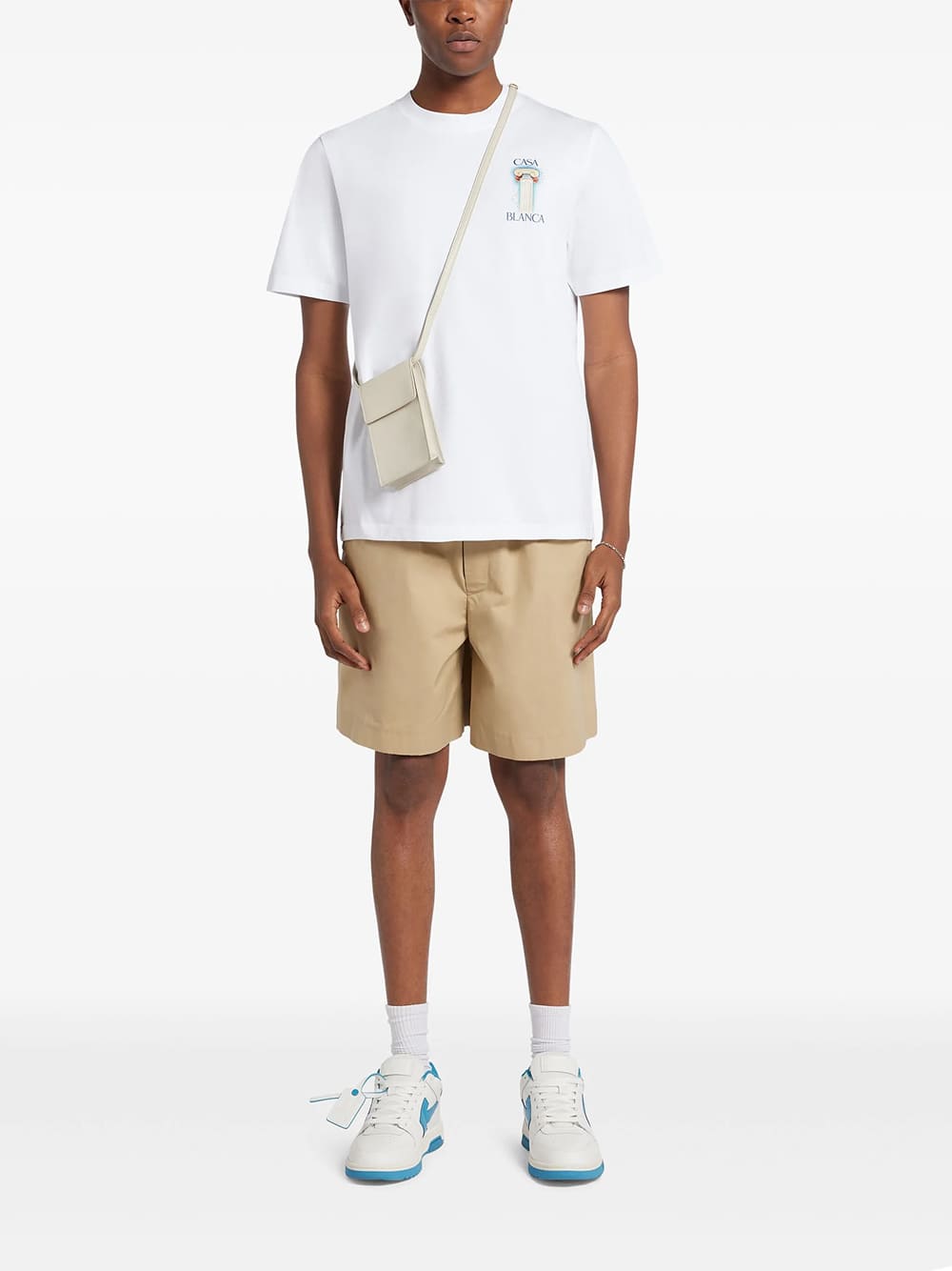 Casablanca La Colonne Short-Sleeve T-Shirt White