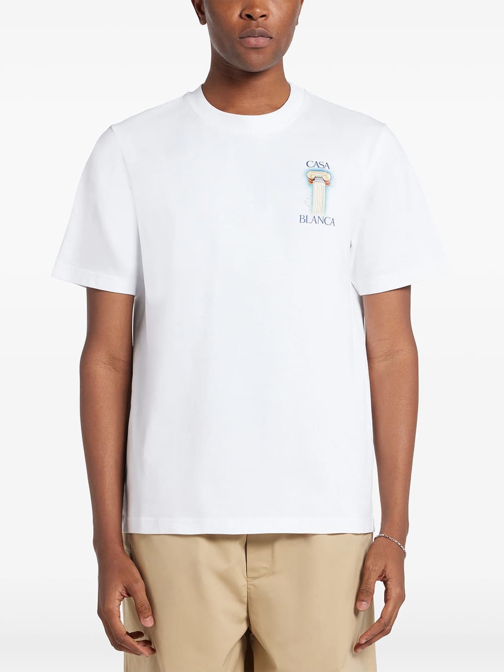 Casablanca La Colonne Short-Sleeve T-Shirt White