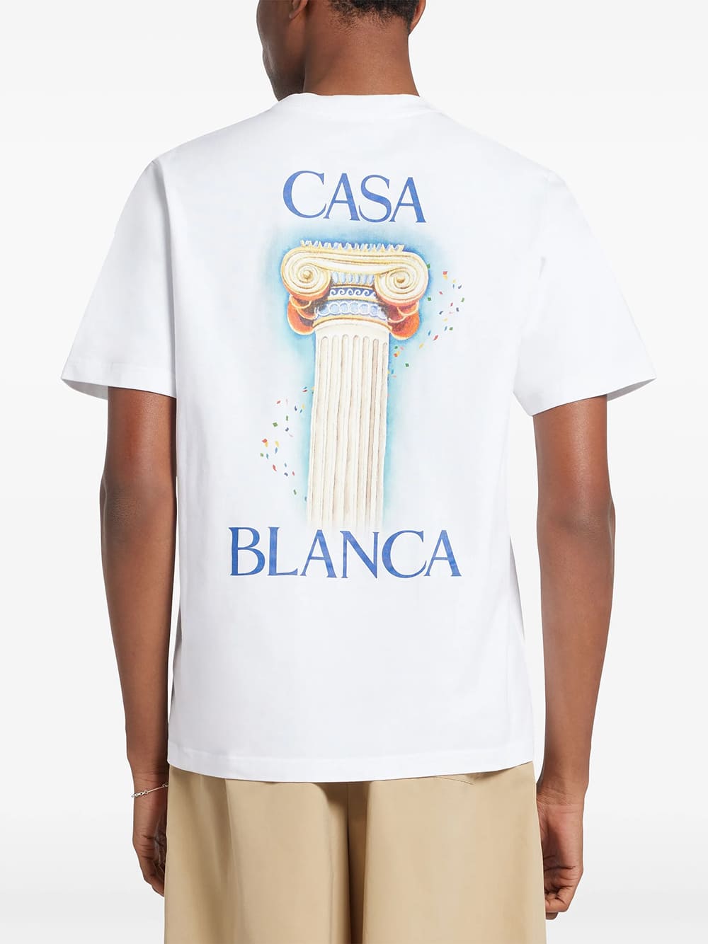 Casablanca La Colonne Short-Sleeve T-Shirt White