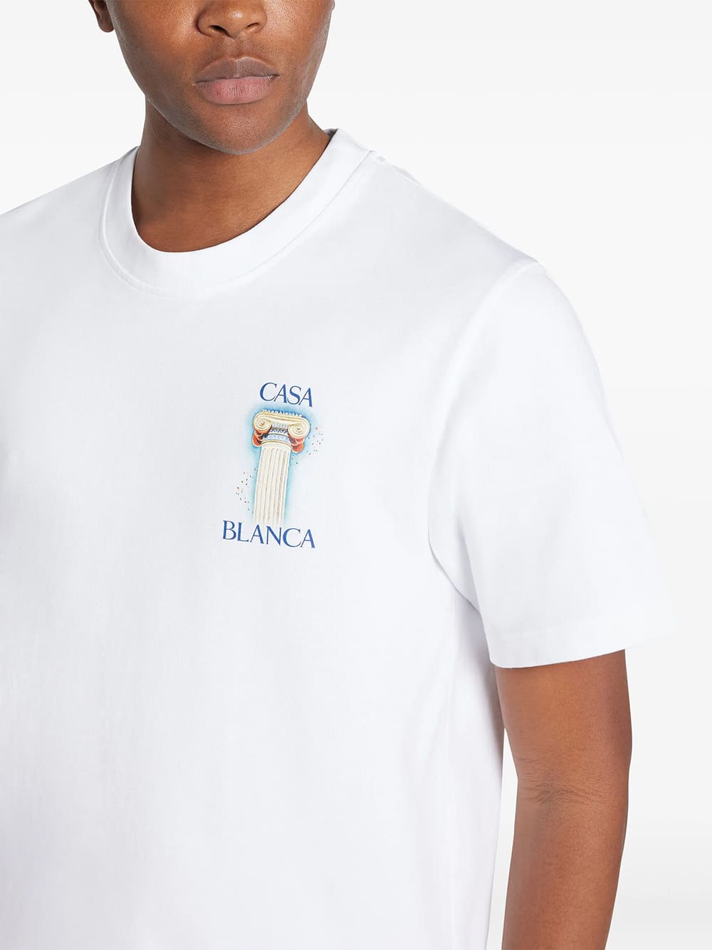 Casablanca La Colonne Short-Sleeve T-Shirt White