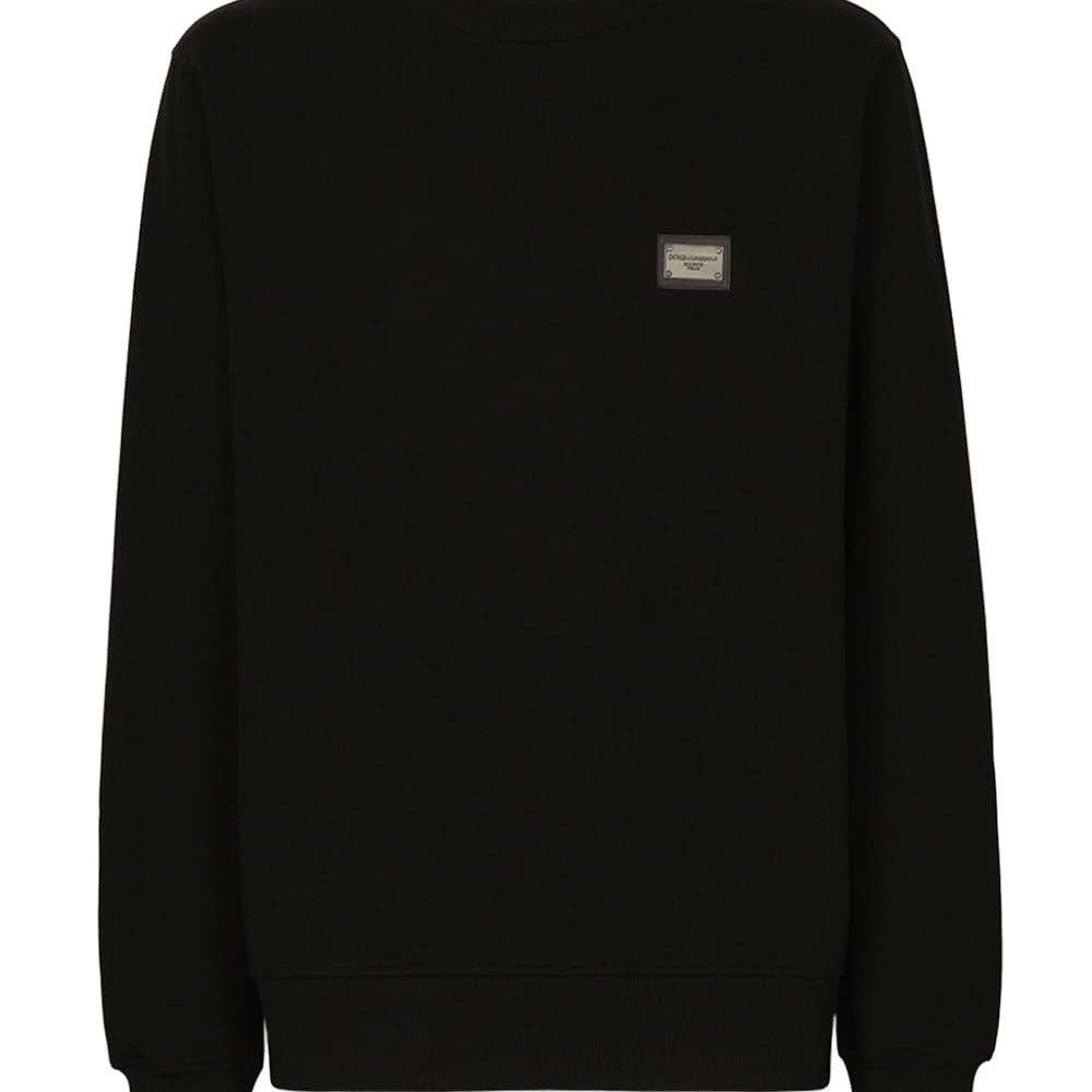 Dolce & Gabbana Logo Plaque Sweatshirt Black
