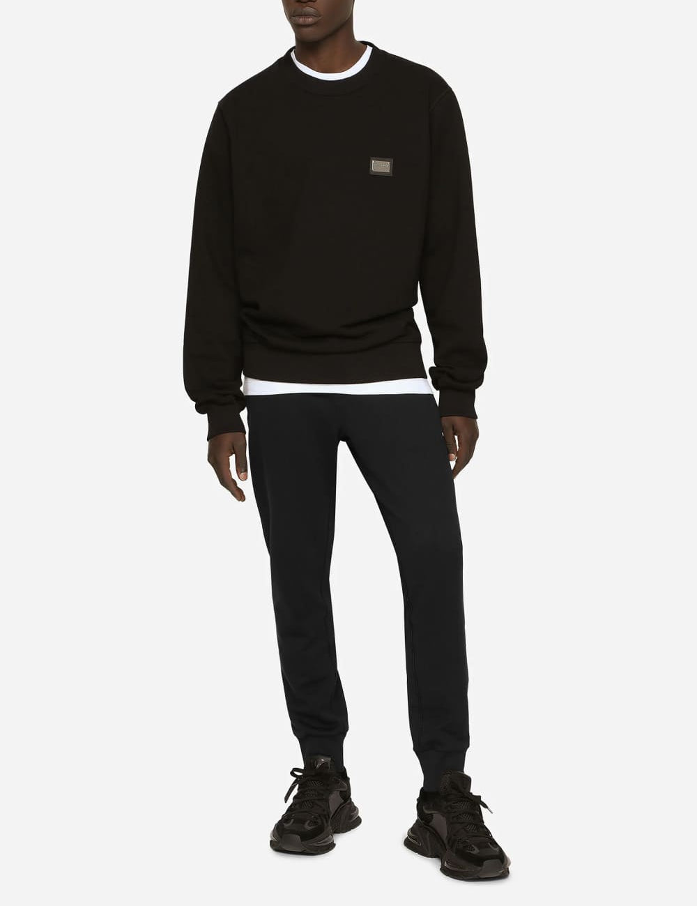 Dolce & Gabbana Logo Plaque Sweatshirt Black