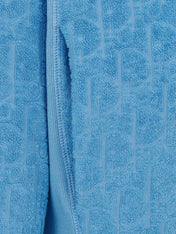 Dior Oblique Hooded Sweatshirt Terry Blue