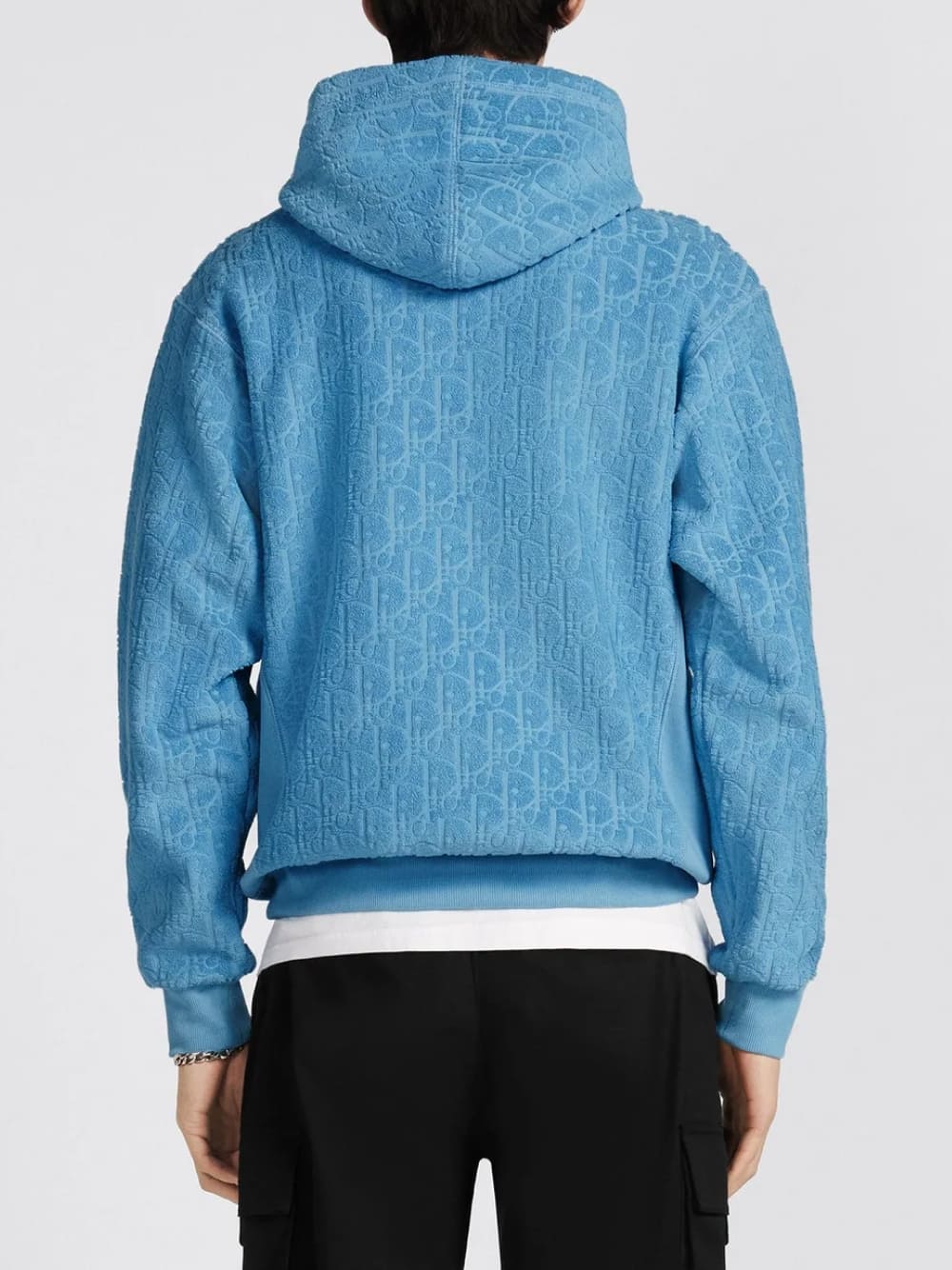 Dior Oblique Hooded Sweatshirt Terry Blue