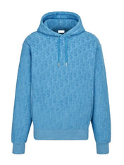 Dior Oblique Hooded Sweatshirt Terry Blue