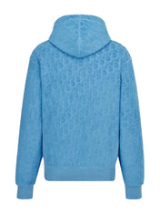 Dior Oblique Hooded Sweatshirt Terry Blue