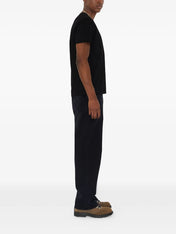 Burberry Check Trim Relaxed Fit Cotton T-Shirt Black