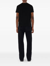 Burberry Check Trim Relaxed Fit Cotton T-Shirt Black