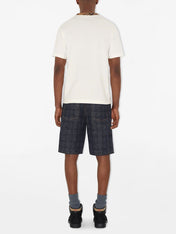 Burberry Check Trim Relaxed Fit Cotton T-Shirt White