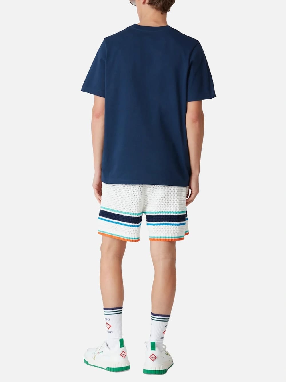 Casablanca Wave Ex Beach Tennis Club Icon T-Shirt Navy