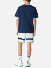 Casablanca Wave Ex Beach Tennis Club Icon T-Shirt Navy