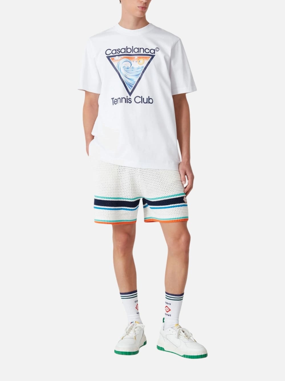 Casablanca Wave Ex Beach Tennis Club Icon T-Shirt White