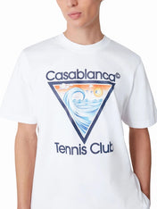 Casablanca Wave Ex Beach Tennis Club Icon T-Shirt White