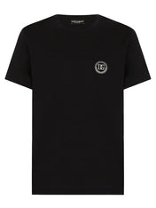 Dolce & Gabbana Embroidered DG Logo T-Shirt Navy Blue
