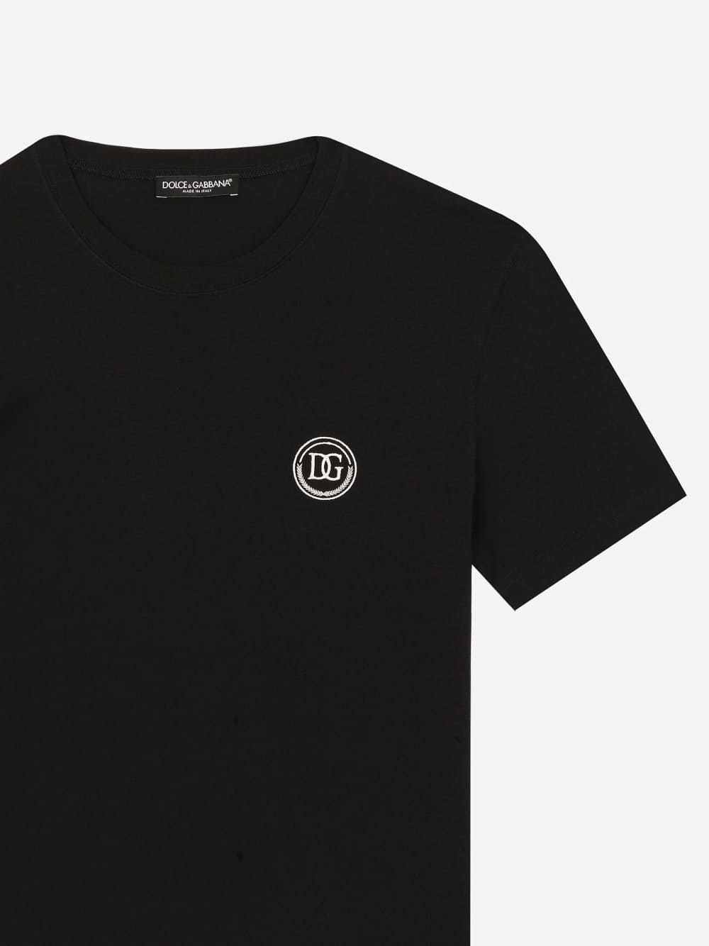 Dolce & Gabbana Embroidered DG Logo T-Shirt Navy Blue