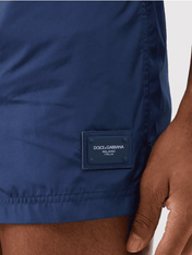 Dolce & Gabbana Logo Plaque Swimshorts Navy Blue