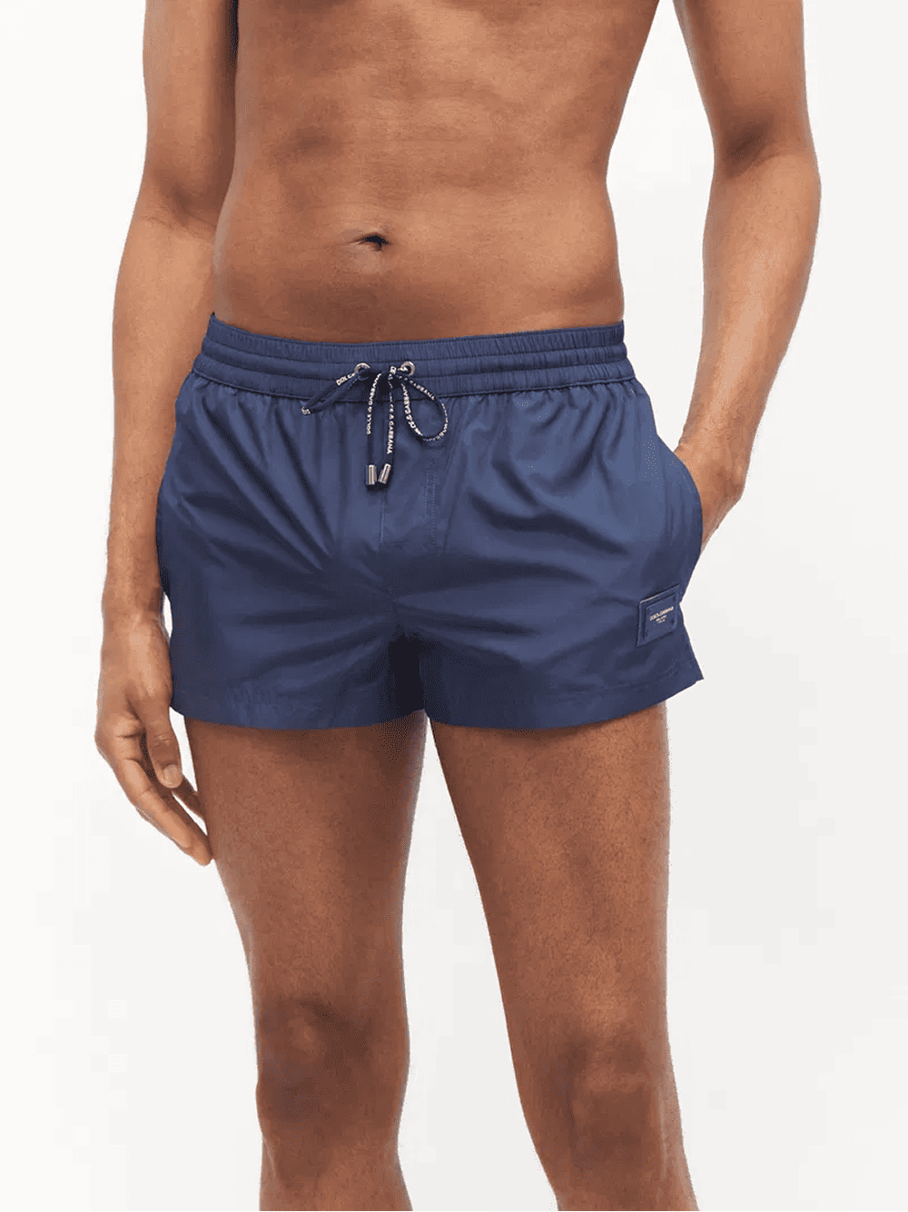 Dolce & Gabbana Logo Plaque Swimshorts Navy Blue