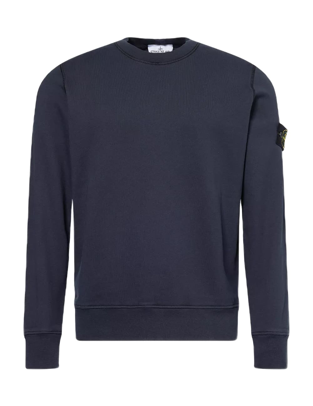 Stone Island Logo Patch Cotton Sweatshirt Navy