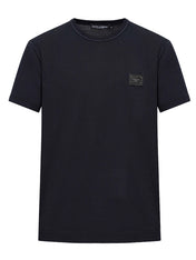 Dolce & Gabbana Plaque Logo T-Shirt Navy