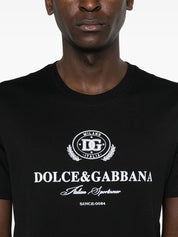 Dolce & Gabbana Italian Sportswear Logo-Print Cotton T-Shirt Black